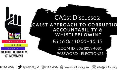 CA1st position on corruption and whistleblowing